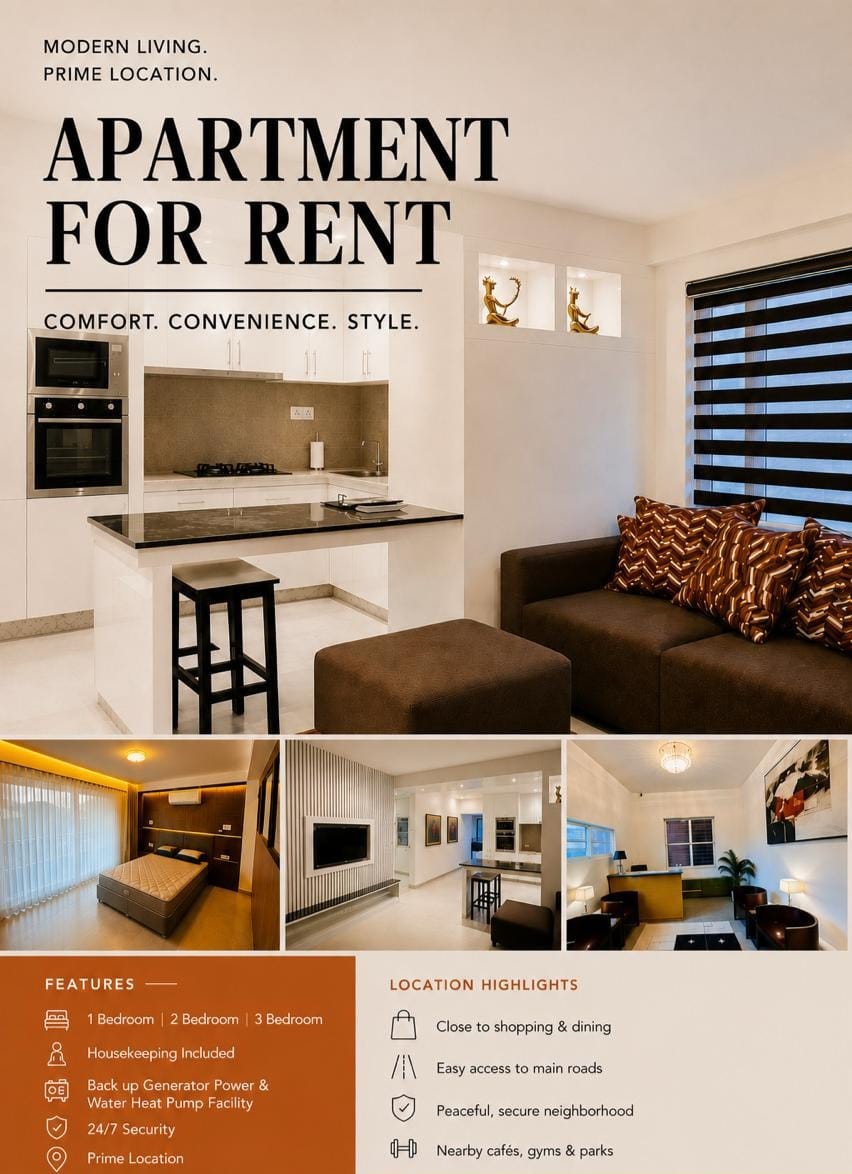 Apartment for Rent Comfort, convenience, and stylist